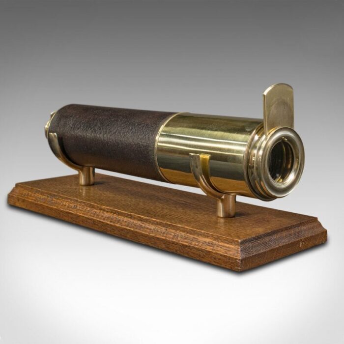 antique english victorian telescope in brass and leather 1870 5