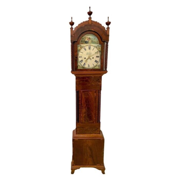 antique george iii mahogany longcase clock by dan williams for crickhowell 1