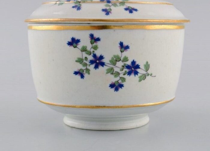 antique german sugar bowl in hand painted porcelain 5