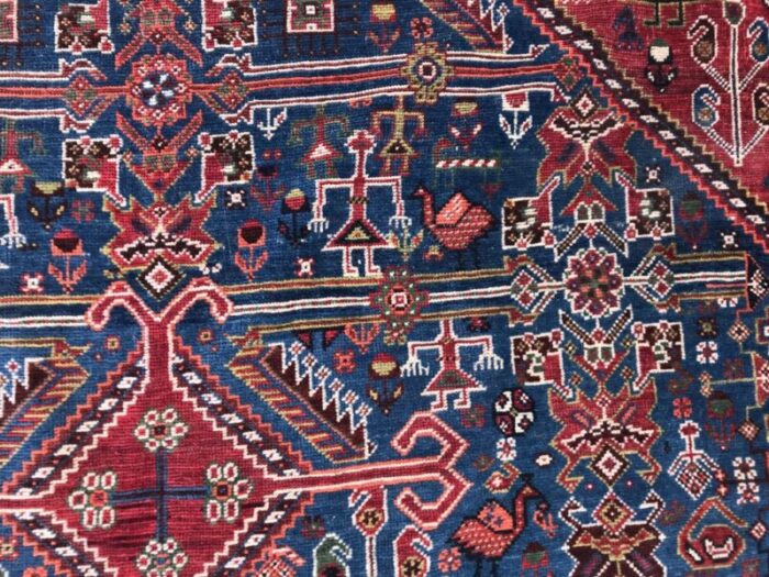 antique ghashghaei rug 7