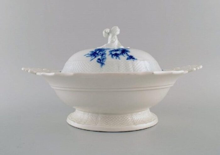 antique hand painted porcelain lidded tureen with handles from meissen 2