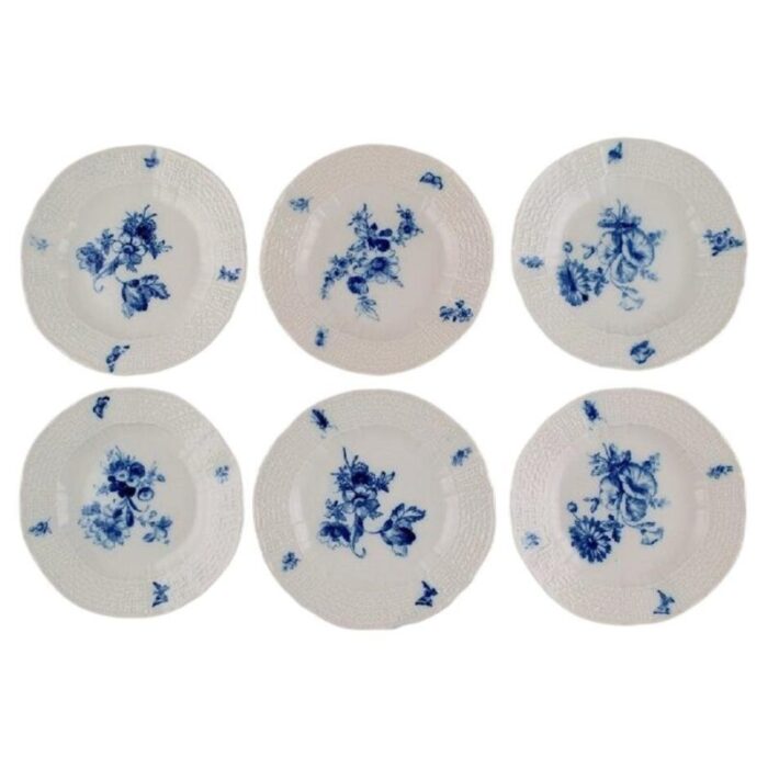 antique hand painted porcelain side plates from meissen set of 6 1