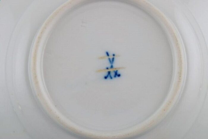 antique hand painted porcelain side plates from meissen set of 6 4