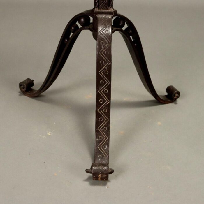 antique neo renaissance style menorah in iron 0789