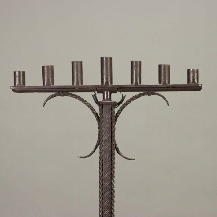 antique neo renaissance style menorah in iron 3540