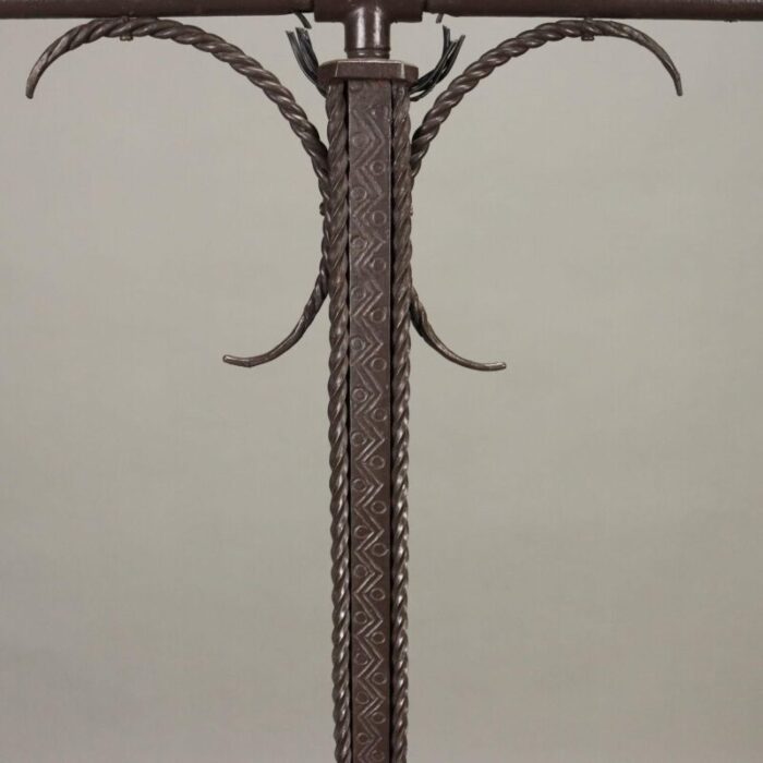 antique neo renaissance style menorah in iron 8508