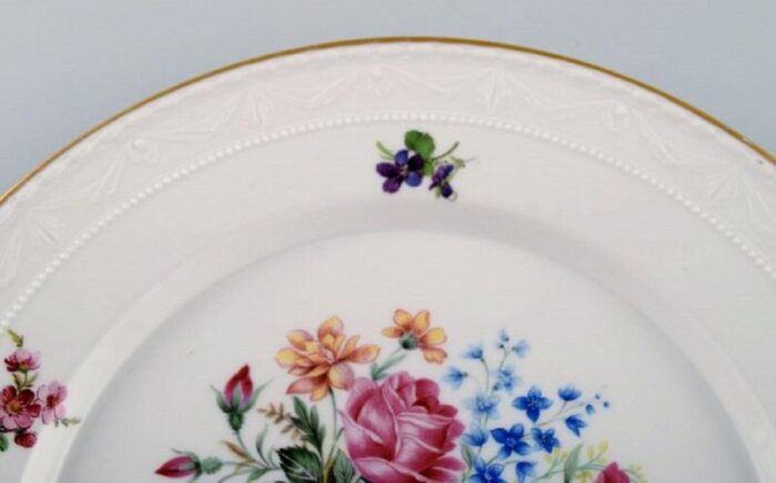 antique porcelain plates with hand painted flower baskets set of 2 4