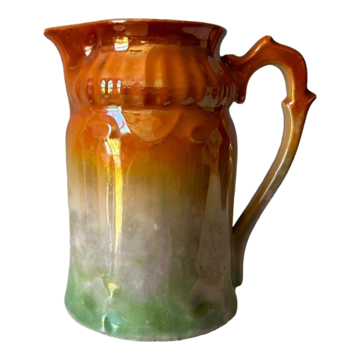 antique retsch and co iridescent lusterware milk jug pitcher bavaria 4795