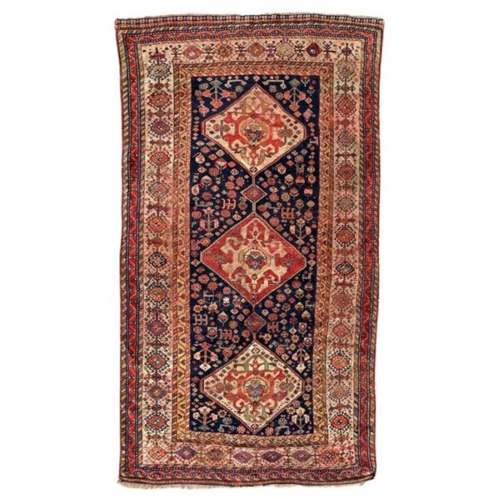 antique rustic wool rug 1