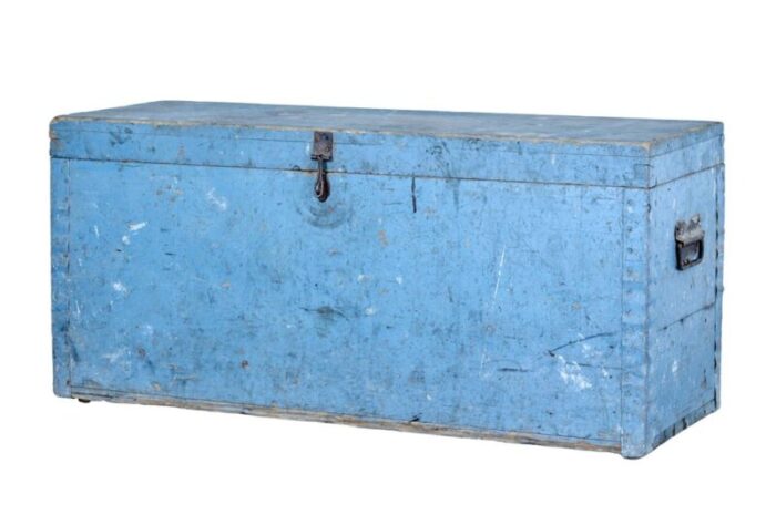 antique swedish tool box in painted pine 1