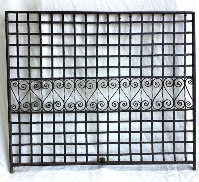 antique victorian iron gate window garden fence architectural salvage door 8617