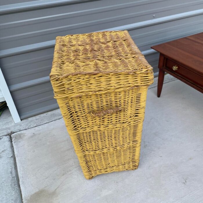 antique wicker hamper 2421