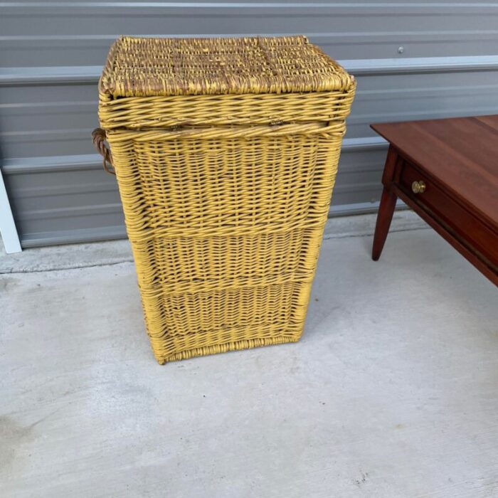 antique wicker hamper 2435