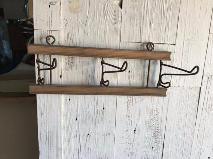 antique wood and iron rack 3