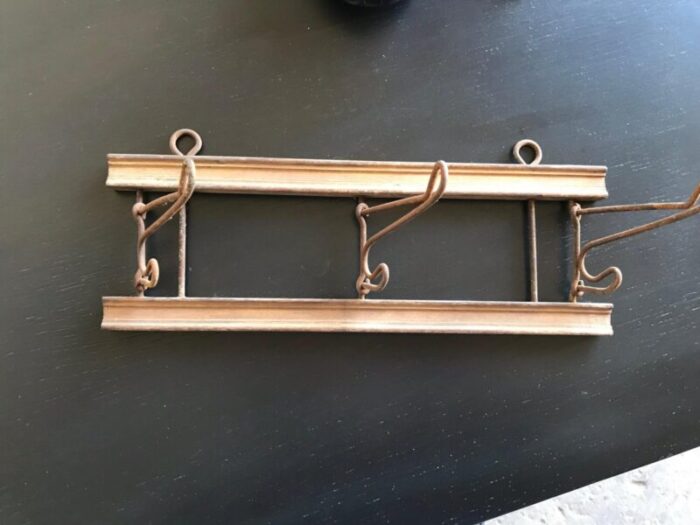 antique wood and iron rack 4