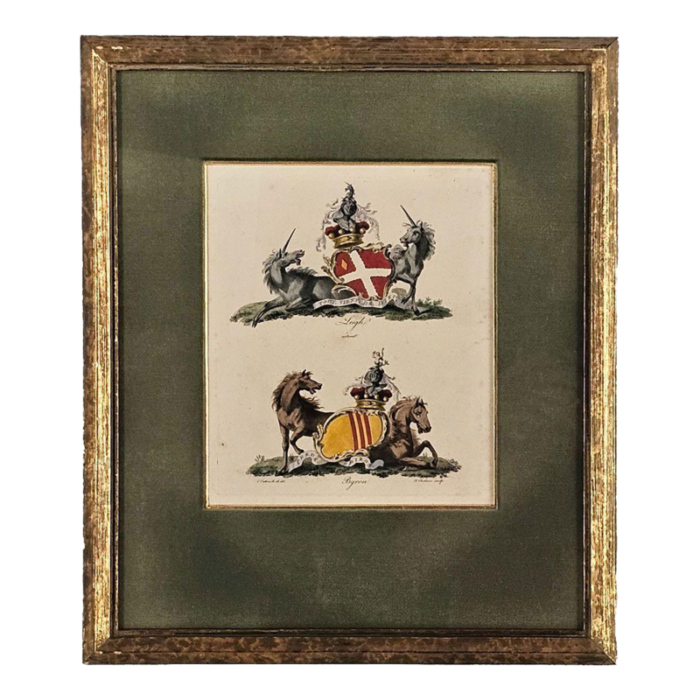 armorial print england 19th century 6896