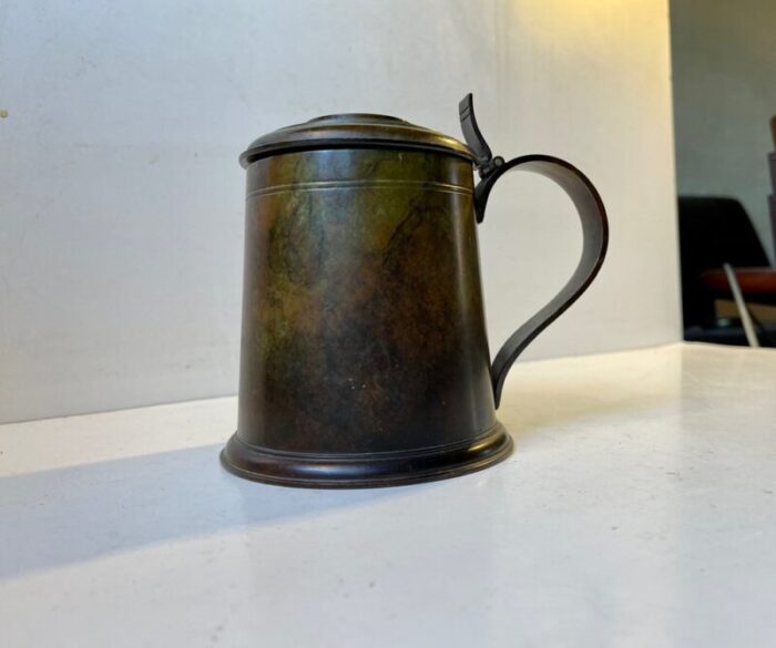 art deco beer mug in patinated bronze 1930s 1