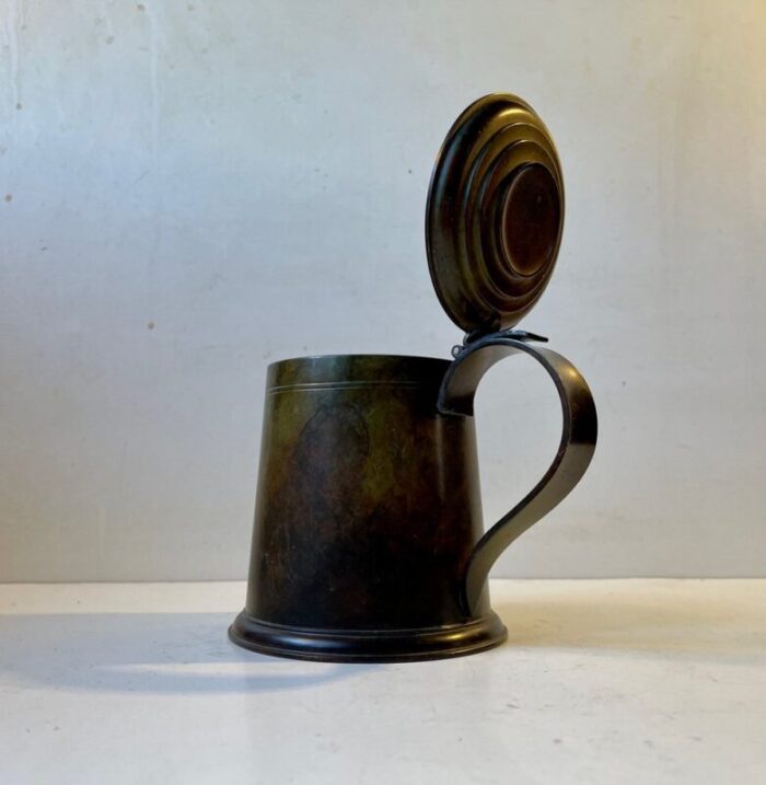 art deco beer mug in patinated bronze 1930s 2