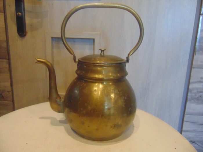 art deco brass kettle 1