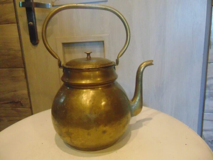 art deco brass kettle 3