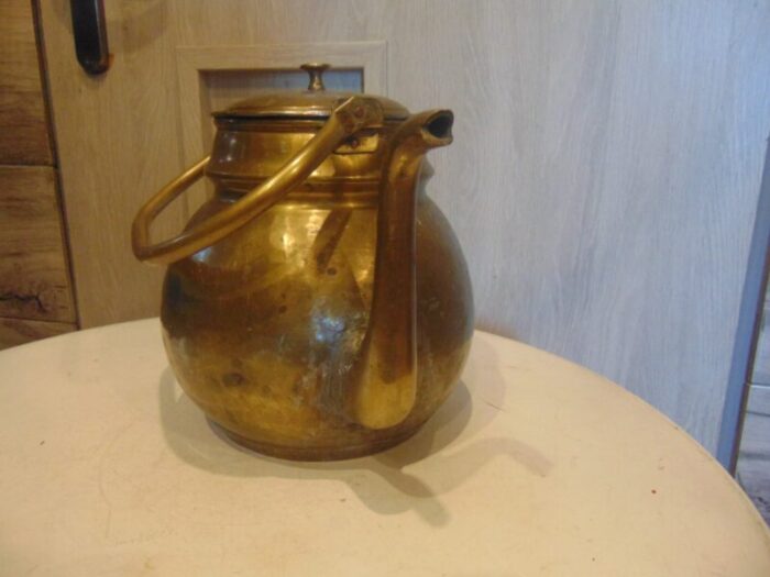 art deco brass kettle 7