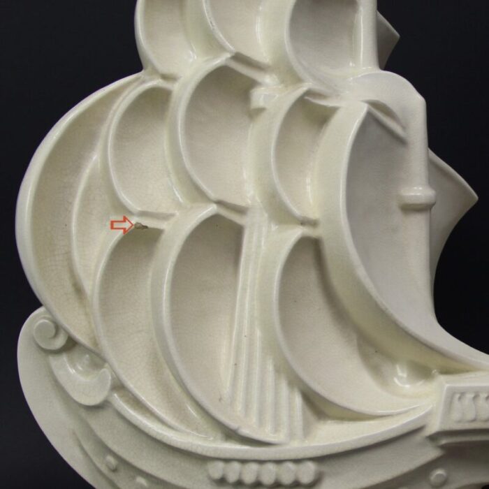 art deco ceramic boat sculpture 4