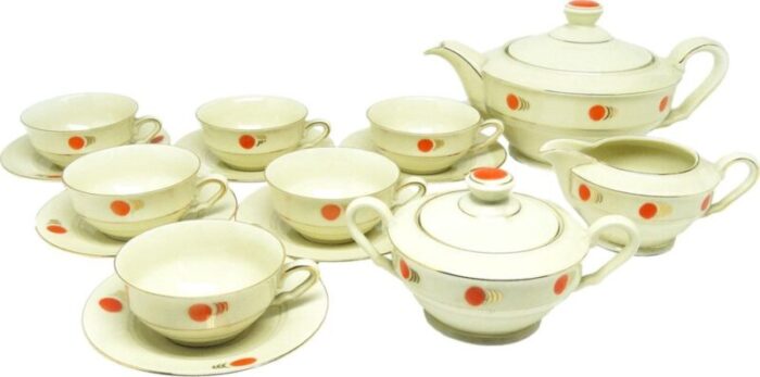 art deco coffee set by johann wolfgang hammann for katzhuette germany 1960s set of 15 1