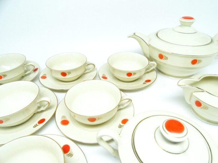 art deco coffee set by johann wolfgang hammann for katzhuette germany 1960s set of 15 10