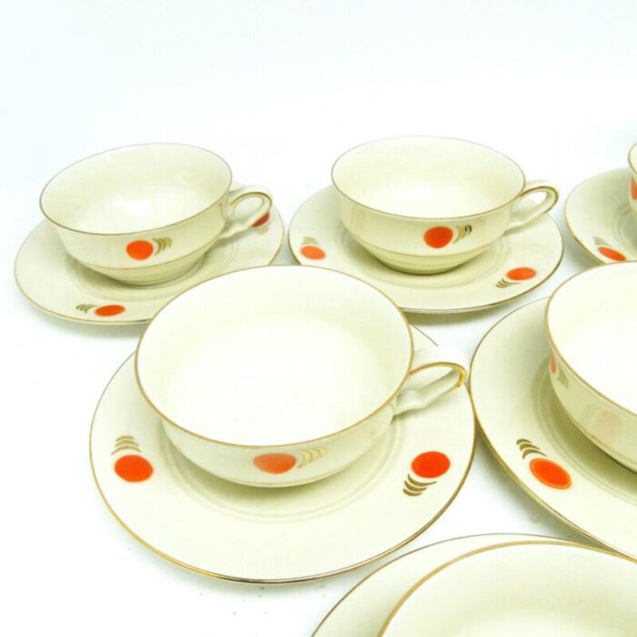 art deco coffee set by johann wolfgang hammann for katzhuette germany 1960s set of 15 4