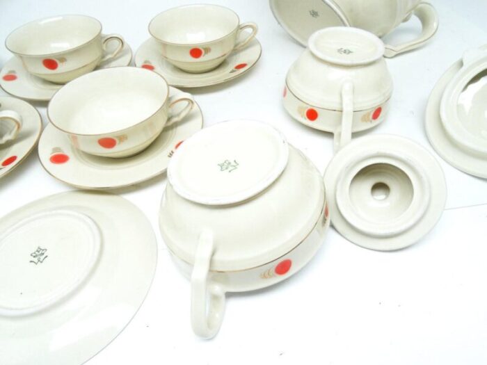 art deco coffee set by johann wolfgang hammann for katzhuette germany 1960s set of 15 5