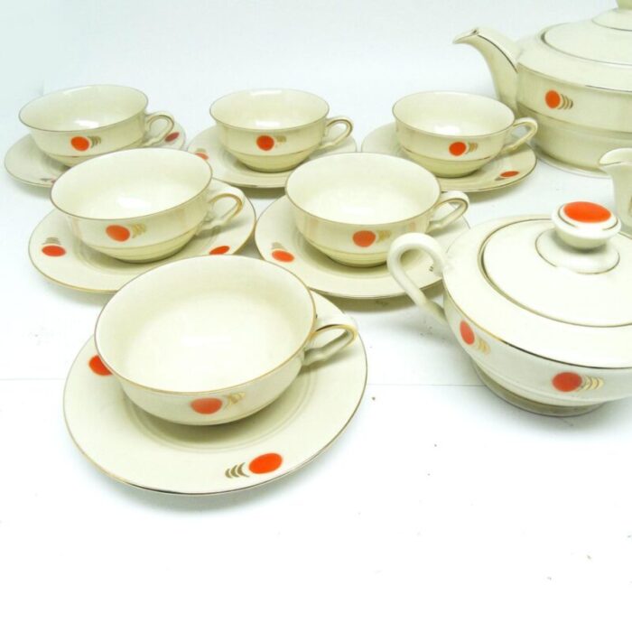 art deco coffee set by johann wolfgang hammann for katzhuette germany 1960s set of 15 9