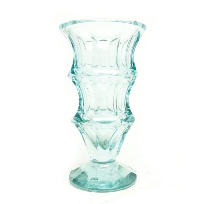 art deco crystal vase from niemen glassworks poland 1930s 1