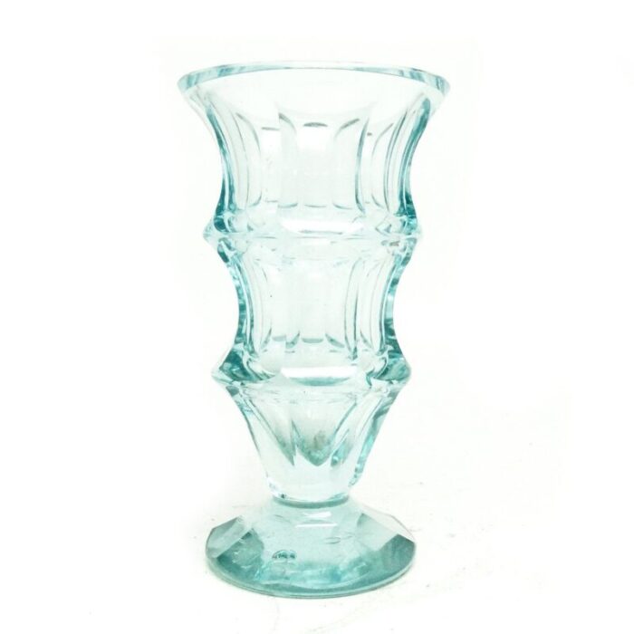 art deco crystal vase from niemen glassworks poland 1930s 4