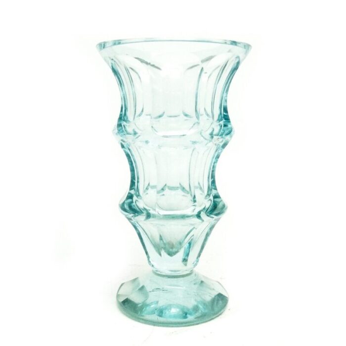 art deco crystal vase from niemen glassworks poland 1930s 7