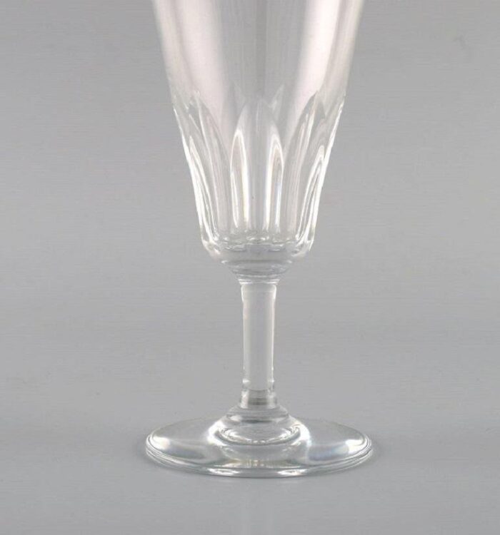 art deco french champagne flutes in clear crystal glass set of 10 3 scaled