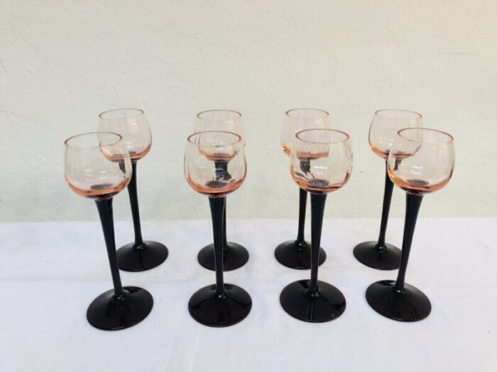 art deco glasses 1930s set of 8 1