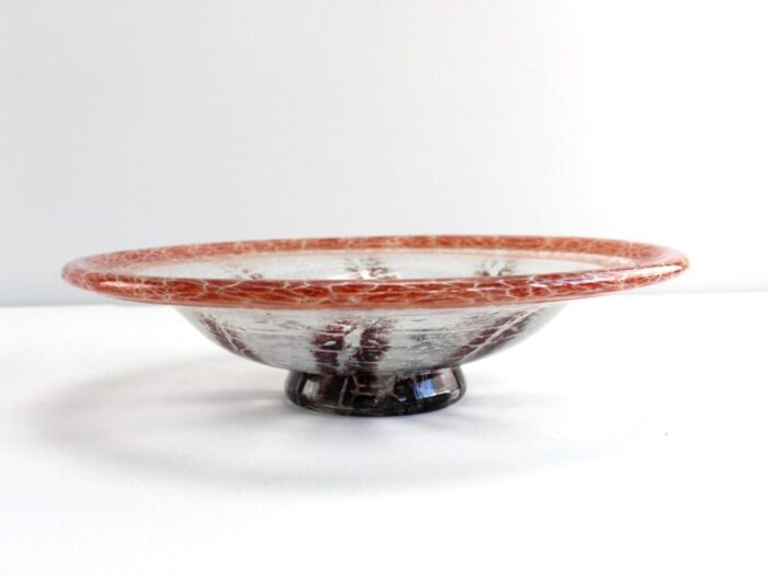 art deco ikora glass bowl by karl wiedmann for wmf 1930s 3