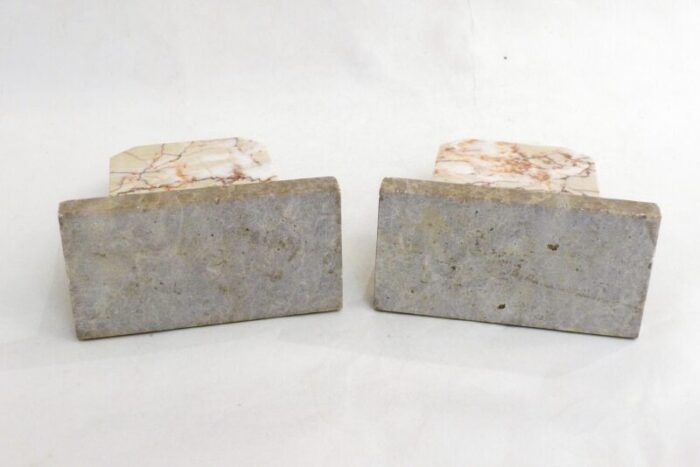 art deco marble bookends 1930s set of 2 5150