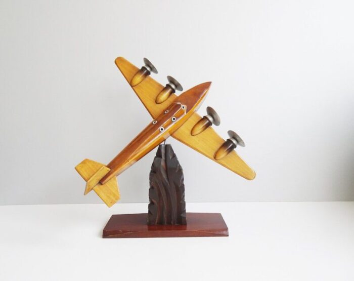 art deco wooden aircraft model 1930s 1