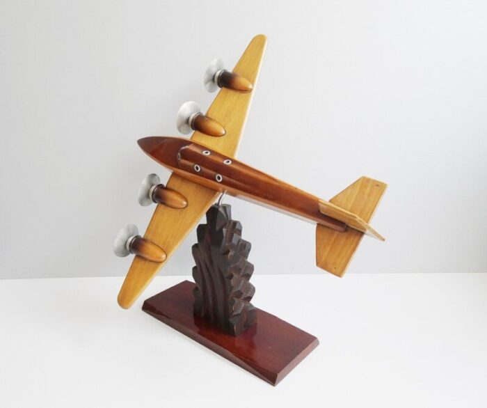 art deco wooden aircraft model 1930s 2