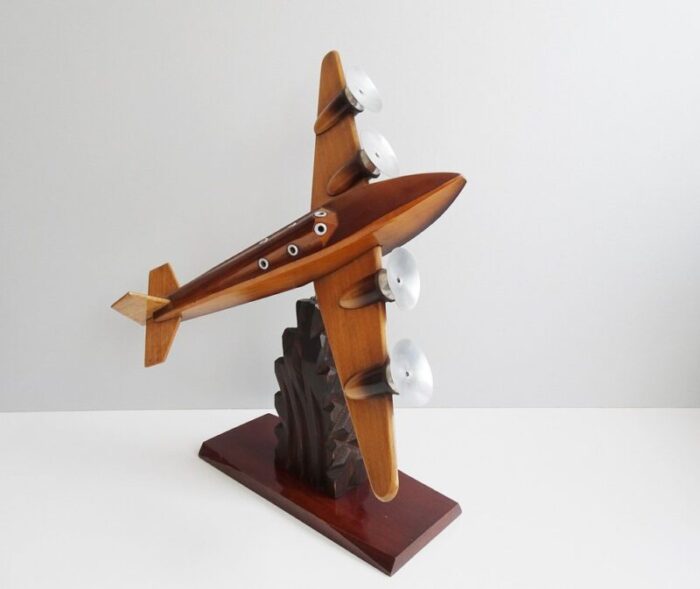 art deco wooden aircraft model 1930s 3