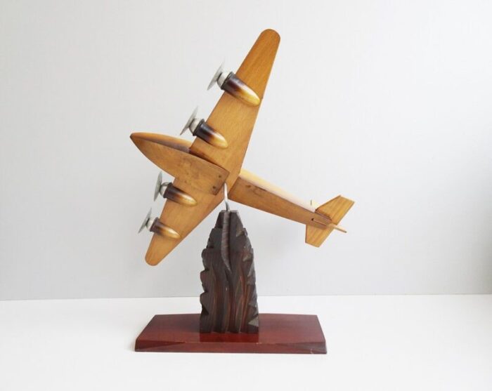 art deco wooden aircraft model 1930s 5