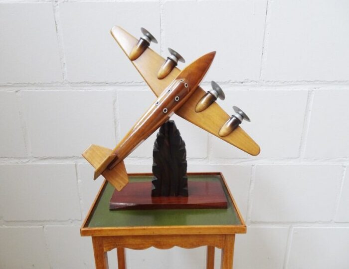 art deco wooden aircraft model 1930s 6