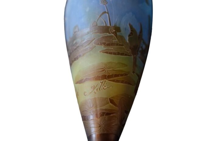 art nouveau galle nenuphars vase 1910s 5