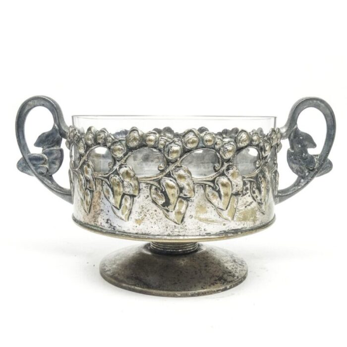 art nouveau sugar bowl from braci buch poland 1890s 2