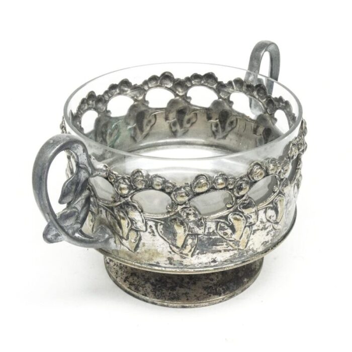 art nouveau sugar bowl from braci buch poland 1890s 7