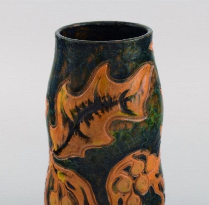 art nouveau vase in glazed ceramic by michael andersen denmark 4