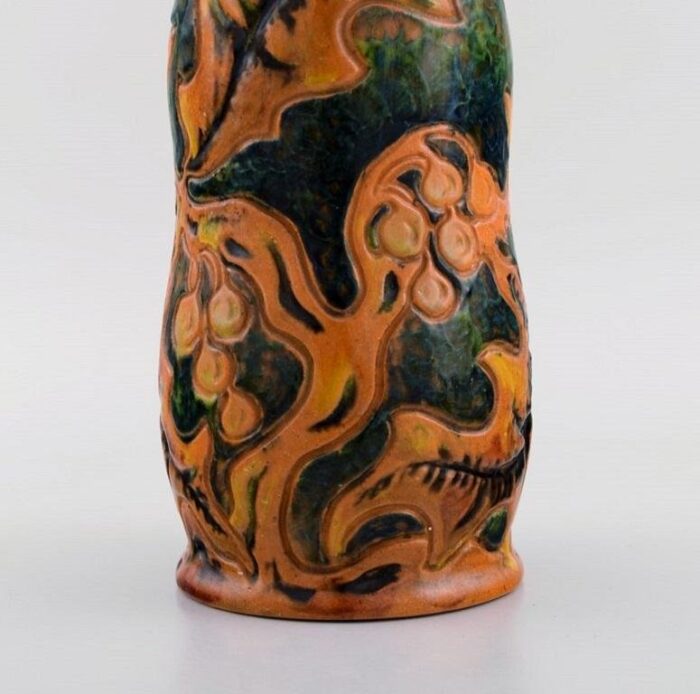 art nouveau vase in glazed ceramic by michael andersen denmark 5