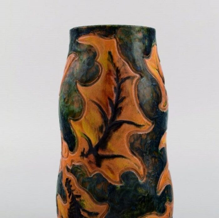 art nouveau vase in glazed ceramic by michael andersen denmark 6