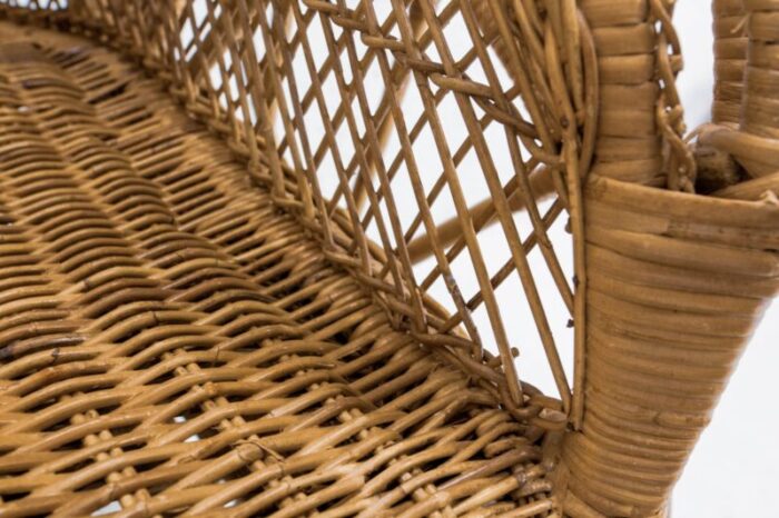 asian wicker and bamboo rickshaw mid 20th century 10